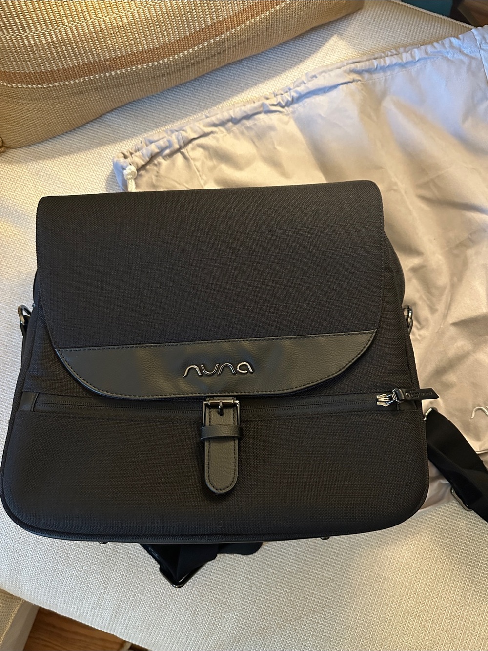 Nuna Black Diaper Backpack – Sleek Organizer for Parents